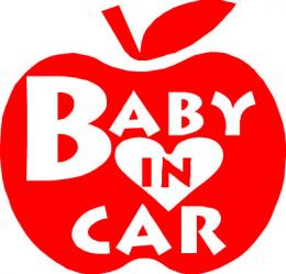 BABY IN CAR ステッカー　りんご
