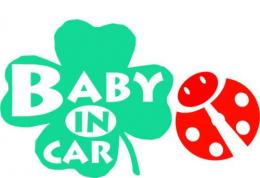 BABY IN CAR ステッカー　クローバー